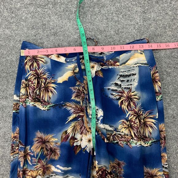 Vintage Hilo Hattie Hawaiian Crop Pants Womens XS Extra Small Drawstring Relaxed - Picture 6 of 12